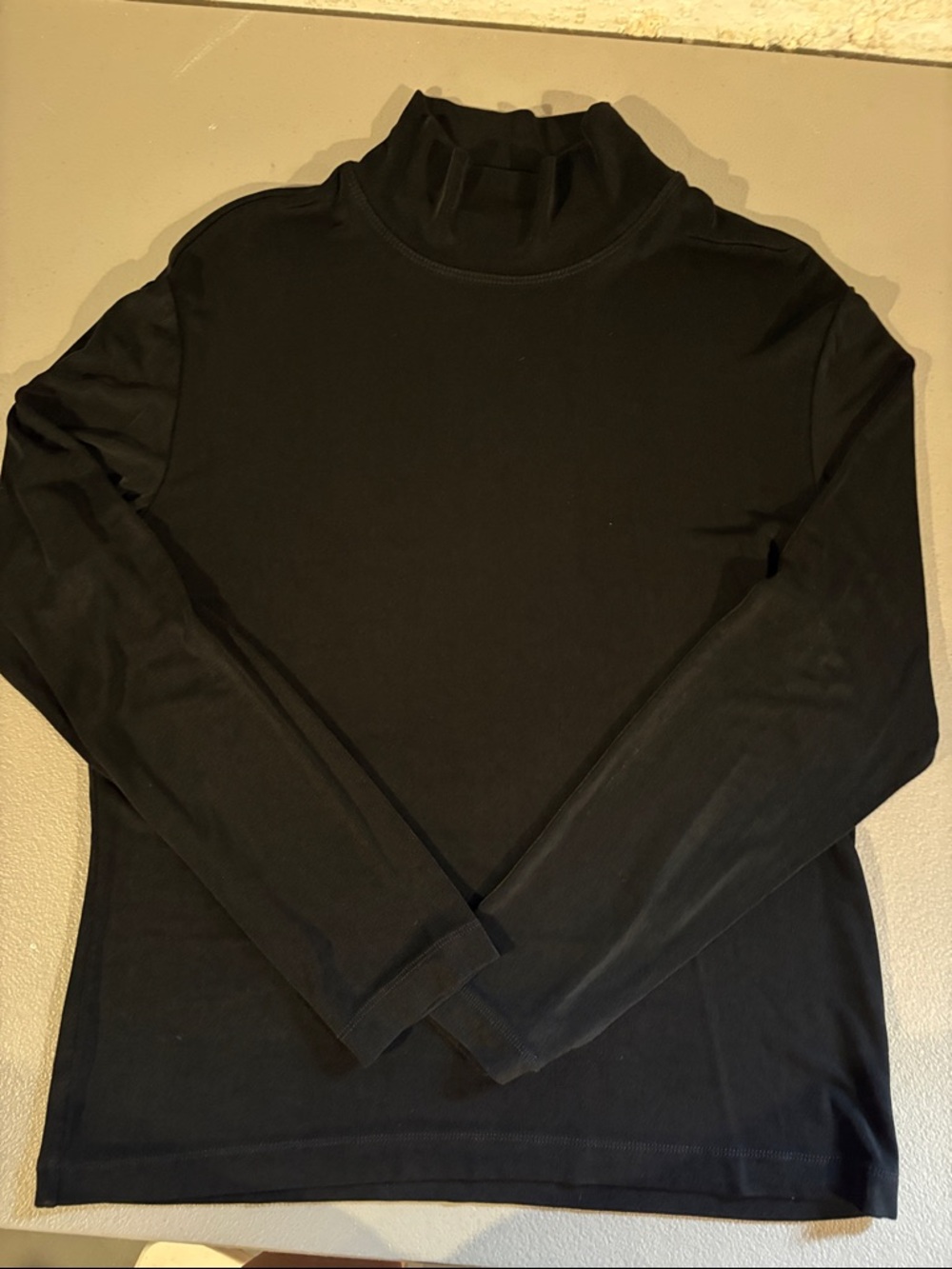 Chico’s Travelers Black Mock Turtleneck Long Sleeve Top